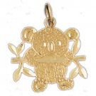 14K GOLD CHARM - TEDDY BEAR #2486