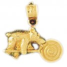 14K GOLD CHARM - TEDDY BEAR #2473