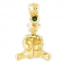 14K GOLD CHARM - TEDDY BEAR #2471