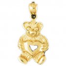14K GOLD CHARM - TEDDY BEAR #2458