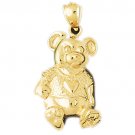 14K GOLD CHARM - TEDDY BEAR #2451