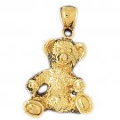 14K GOLD CHARM - TEDDY BEAR #2449