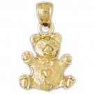 14K GOLD CHARM - TEDDY BEAR #2264