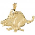 14K GOLD CHARM - BOAR #2582