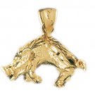 14K GOLD CHARM - BOAR #2581