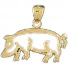 14K GOLD CHARM - PIG #2576