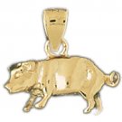 14K GOLD CHARM - PIG #2575