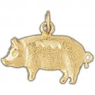 14K GOLD CHARM - PIG #2574