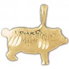 14K GOLD CHARM - PIG #2573