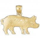 14K GOLD CHARM - PIG #2571