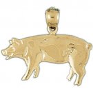 14K GOLD CHARM - PIG #2570
