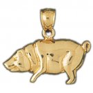 14K GOLD CHARM - PIG #2569