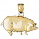 14K GOLD CHARM - PIG #2565
