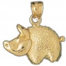 14K GOLD CHARM - PIG #2564