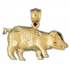 14K GOLD CHARM - PIG #2561