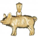 14K GOLD CHARM - PIG #2558