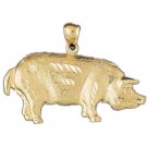 14K GOLD CHARM - PIG #2557