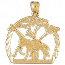 14K GOLD ANIMAL CHARM - GIRAFFE #2660