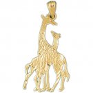 14K GOLD ANIMAL CHARM - GIRAFFE #2656