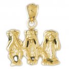 14K GOLD ANIMAL CHARM - MONKEY #2263