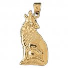 14K GOLD ANIMAL CHARM - COYOTE #2715 14K GOLD ANIMAL CHARM - COYOTE #2715