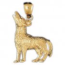 14K GOLD ANIMAL CHARM - COYOTE #2708 14K GOLD ANIMAL CHARM - COYOTE #2708