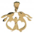 14K GOLD ANIMAL CHARM - RABBIT #2740