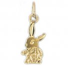 14K GOLD ANIMAL CHARM - RABBIT #2732