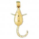 14K GOLD ANIMAL CHARM - MOUSE #2765