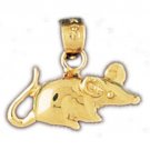 14K GOLD ANIMAL CHARM - MOUSE #2761 14K GOLD ANIMAL CHARM - MOUSE #2761