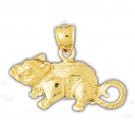 14K GOLD ANIMAL CHARM - MOUSE #2759
