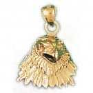 14K GOLD BIRD CHARM - EAGLE #2877
