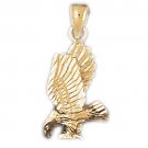 14K GOLD BIRD CHARM - EAGLE #2860 14K GOLD BIRD CHARM - EAGLE #2860