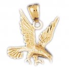14K GOLD BIRD CHARM - EAGLE #2854