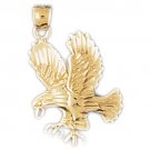 14K GOLD BIRD CHARM - EAGLE #2853
