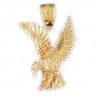 14K GOLD BIRD CHARM - EAGLE #2849 14K GOLD BIRD CHARM - EAGLE #2849