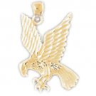 14K GOLD BIRD CHARM - EAGLE #2831