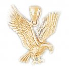 14K GOLD BIRD CHARM - EAGLE #2829