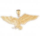 14K GOLD BIRD CHARM - EAGLE #2827