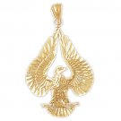 14K GOLD BIRD CHARM - EAGLE #2811