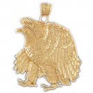 14K GOLD BIRD CHARM - EAGLE #2796
