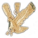 14K GOLD BIRD CHARM - EAGLE #2775