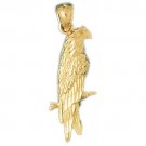 14K GOLD BIRD CHARM - PARROT #2890
