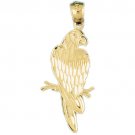 14K GOLD BIRD CHARM - PARROT #2889