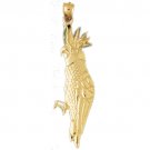 14K GOLD BIRD CHARM - PARROT #2883