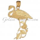14K GOLD ANIMAL CHARM - FLAMINGO #3017