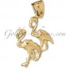 14K GOLD ANIMAL CHARM - FLAMINGO #3015