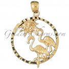 14K GOLD ANIMAL CHARM - FLAMINGO #3014