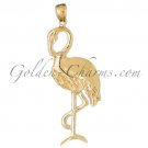 14K GOLD ANIMAL CHARM - FLAMINGO #3013