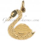 14K GOLD ANIMAL CHARM - SWAN #3011